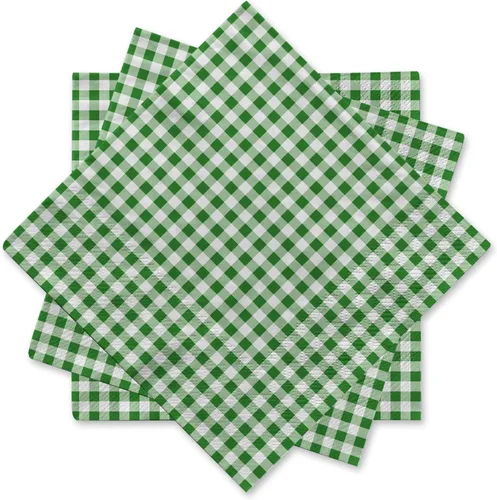 Vista 9 de Gatherfun Servilletas desechables de papel a cuadros rojos y blancos (paquete de 50)