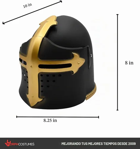Vista 6 de Nicky Bigs Novelties Casco medieval de caballero templario para disfraz