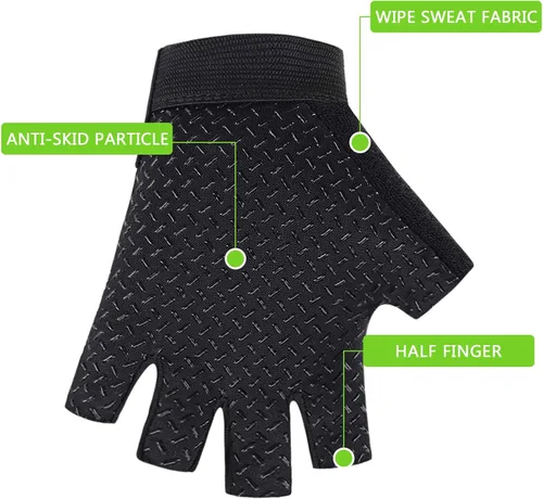 Vista 4 de Accmor Guantes deportivos para niños guantes de medio dedo guantes de ciclismo para niños y niñas guantes de pesca para ciclismo campamento pesca