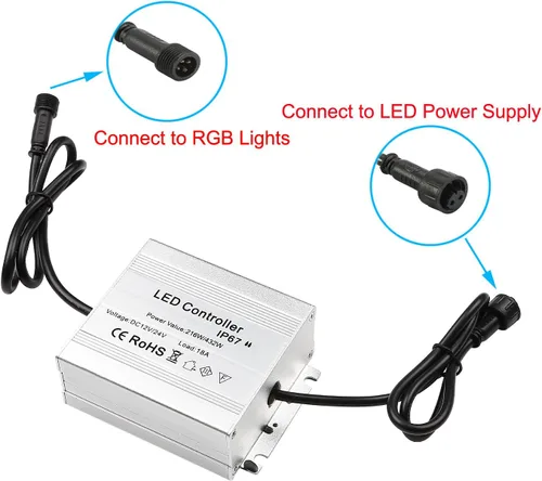 Vista 7 de Iluminación de cubierta de bajo voltaje, 20 piezas de 0.1 W ~ 0.3 W, kit de luces LED RGB multicolor de 1-3/5 pulgadas de acero inoxidable empotrado