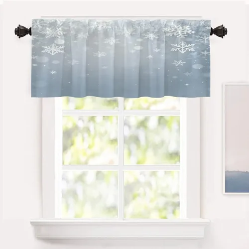 Vista 55 de Shrahala Abstract Colorful Blackout Curtain Tiers, Modern Ative Kitchen Valance Light Blocking Tier Drapes with Rod Pocket, 2 Pack 26 X 24 in