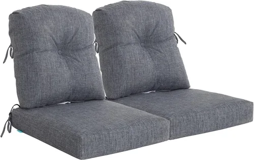Vista 9 de QILLOWAY Juego de cojines para sillas de exterior con cuerdas, cojines de repuesto para muebles de patio (beige)