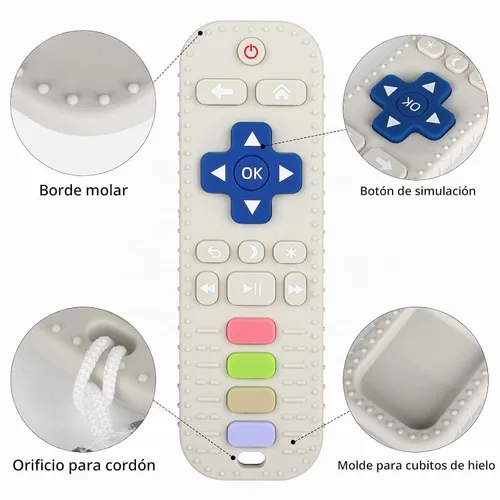 Vista 3 de Chuya Juguete de silicona para bebés, juguete para masticar forma de Albaricoque
