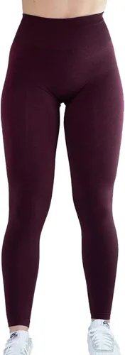 Vista 4 de AUROLA - Leggings de entrenamiento para mujer, diseño sin costuras, con control de abdomen, para gimnasio, acondicionamiento físico, pantalones