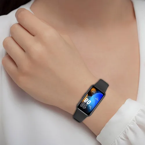 Vista 4 de E ECSEM Bandas compatibles con Huawei Band 10/9/8 Smartwatch de repuesto de silicona ajustable, correa de accesorio para Huawei Band 10/9/8 pulseras
