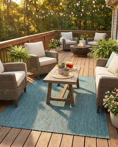 Vista 108 de Rugs.com Outdoor Solid Collection - Alfombra de pelo plano beige de 2 x 3 pulgadas, perfecta para entradas, cocinas, rincones de desayuno, piezas