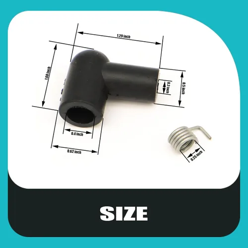 Vista 2 de 135-053 STE 135-053 Bota de bujía para cable de 5 mm Para cable de 5 mm Se utiliza en motosierras y recortadoras - (4PCS)