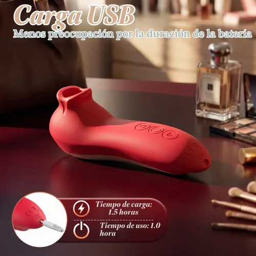 Vista 6 de Sucking Vibrator Rose Toy - Sex Toys for Women Clitoral Sucker Vibrators Adult Toys with 10 Sucking & Vibrating Modes, Womens Rose Sex Toy Suction