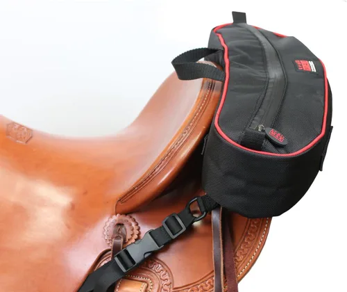 Vista 3 de TrailMax Alforja de caballo de cantillo aislada y acolchada serie 500 para montar en senderos; bolsas acolchadas y aisladas para caballos; bolsa
