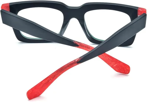 Vista 5 de HEPIDEM Gafas de acetato multicolor degradadas con marco para mujer, gafas grandes grandes 2023