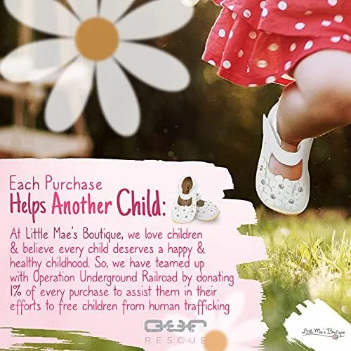 Vista 6 de Little Maes Boutique Mary Jane - Zapatos chirriantes para niñas pequeñas ideales para caminar con chirriador extraíble y correa ajustable zapatos