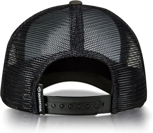 Vista 2 de Wolverine Gorra Trucker Parte trasera de malla Snapback Ajustable Resistente Duradero Workwear 1883 - Oliva negra