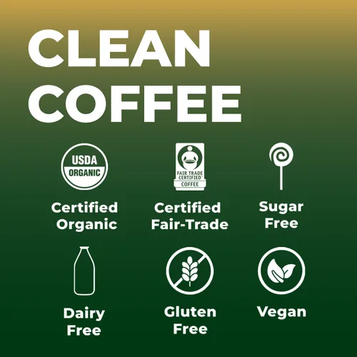 Vista 5 de Café Shroomi Mental Performance Galardonado Tueste Oscuro Orgánico de Comercio Justo de Guatemala 16,000mg de Cuerpos Fructíferos de Hongos