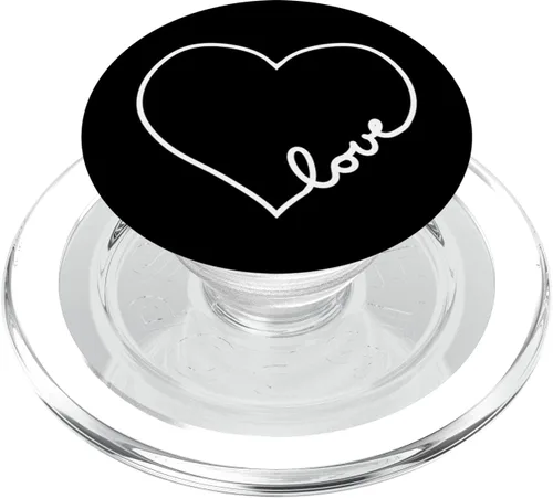 Vista 8 de PopSockets - Soporte para teléfonos y tabletas con diseño de corazones blancos
