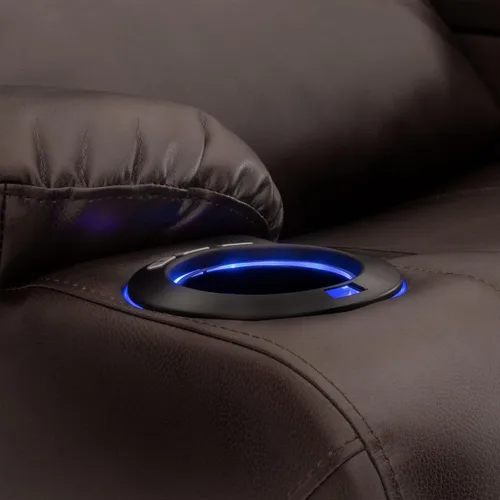 Vista 8 de RecPro Charles - Sofá reclinable doble de pared de 58 pulgadas, para autocaravana, con tela mejorada (color castaño)