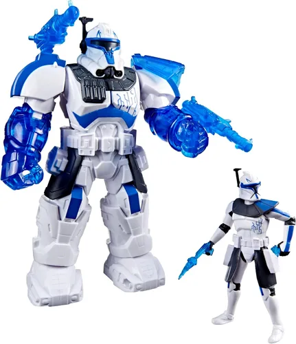 Vista 7 de STAR WARS Epic World of Action - Capitán Clon Rex Traje de Fuerza Mech, traje Mech de 6.5 pulgadas y figura de acción de 4 pulgadas, juguetes