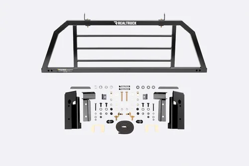Vista 6 de RealTruck BACKRACK - Marco de estante de media lamas + kit de herramientas para uso con caja de herramientas de 21 pulgadas, combo Negro, sin