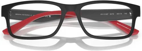 Vista 5 de AX ARMANI EXCHANGE Men's Ax3106f Low Bridge Fit Rectangular Prescription Eyewear Frames