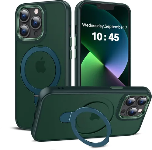 Vista 55 de LeYi Funda para iPhone 11 para MagSafe con soporte magnético, color negro