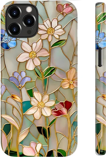 Vista 47 de LUHOURI Funda para iPhone 12 Mini, compatible con carga inalámbrica, doble capa, interior de silicona suave + carcasa exterior dura, bonito diseño