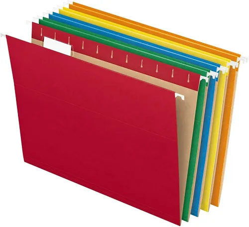 Vista 5 de IRIS USA - Contenedores de almacenamiento de plástico tamaño carta y legal y carpetas colgantes Pendaflex, tamaño carta, colores surtidos