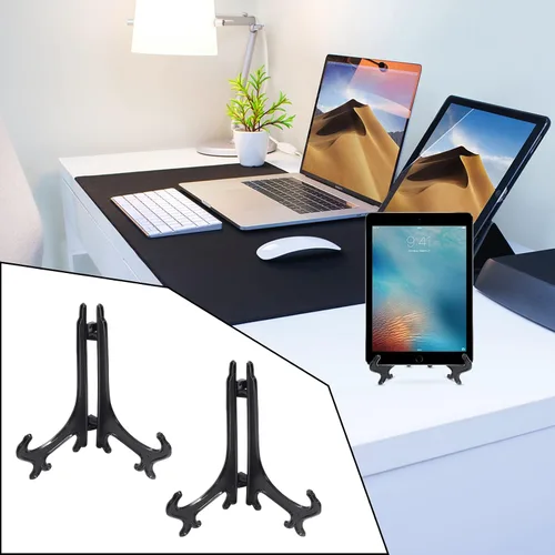 Vista 5 de Zorfeter 30 soportes para tarjetas de caballete negro de 3 pulgadas o soporte para fotos, muestra imágenes/fotos, obras de arte, carteles, tableros