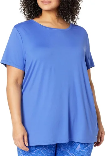 Vista 114 de Amazon Essentials Camiseta de manga corta con cuello redondo para mujer, de secado rápido, para entrenamiento, gimnasio, paquete múltiple