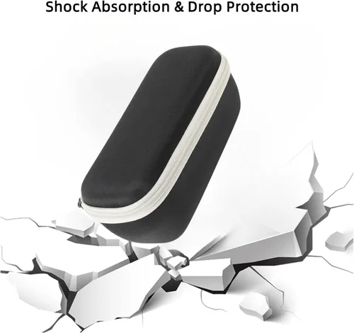 Vista 5 de Funda EVA para altavoz Bluetooth Tribits StormBox 2, funda rígida de transporte con cuerda de mano y mosquetón, a prueba de caídas y resistente al