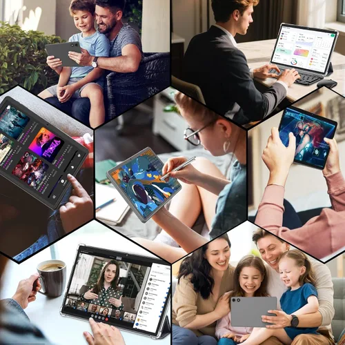 Vista 8 de Suicoey Tablet 2026 con teclado, 26 GB + 256 GB (expansión de 2 TB), tabletas Android 15 de 10 pulgadas con Octa Core, Gemini AI, WiFi 5G, 8000mAh