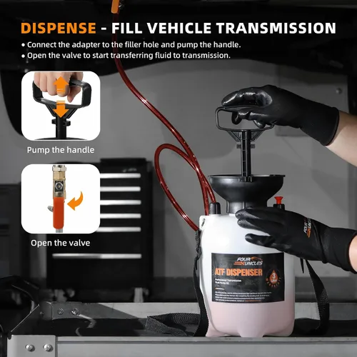 Vista 9 de FOUR UNCLES Kit de bomba de fluido de transmisión manual 3L con 12 adaptadores