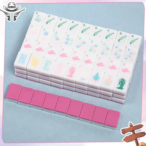 Vista 4 de Disco Western Cowboy Cowgirl Grabado American Mahjong Juego