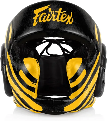 Vista 9 de Fairtex Muay Thai & Boxing Headgear Protector de cabeza protector con correas ajustables, acolchado multicapa, visión mejorada y cobertura