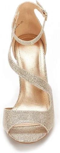Vista 5 de DREAM PAIRS, NILE - Sandalias modernas de tacón tipo stiletto con punta abierta para mujer