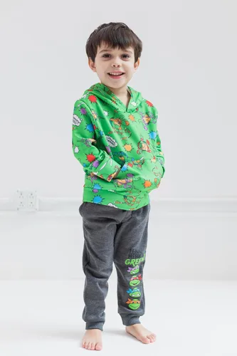 Vista 5 de Teenage Mutant Ninja Turtles Conjunto de sudadera con capucha y pantalones de forro polar, tallas para niños pequeños y grandes (2T - 18-20)