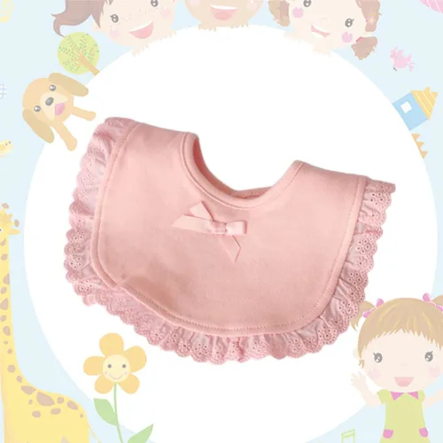 Vista 9 de Healifty Babero de algodón de encaje para recién nacidos, niños y niñas, diseño suave y absorbente para alimentar y babear, elegante y funcional