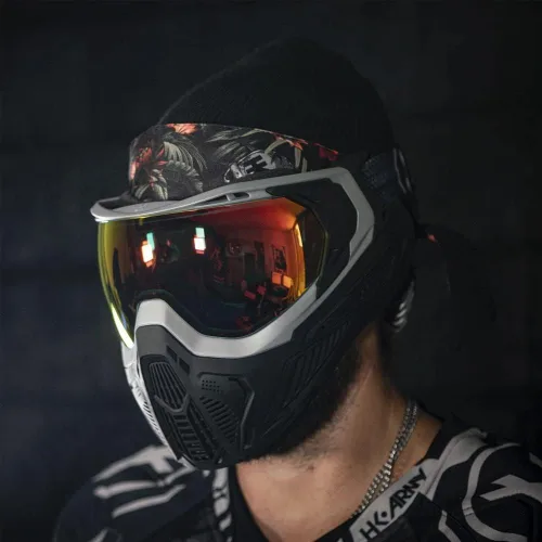 Vista 2 de HK Army Diadema de paintball - calavera tropical
