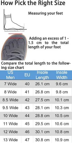 Vista 6 de WHITIN Men's Wide Casual Barefoot Sneakers Zero Drop Sole Minimalist