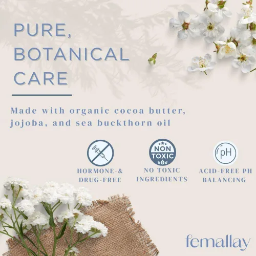 Vista 4 de Femallay - Supositorios orgánicos de fusión vaginal, sabor a arándano - 100% alivio natural para la sequedad, el olor y la incomodidad femenina