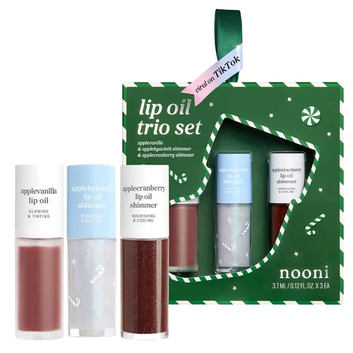 Vista 12 de NOONI Lip Oil Set 5EA - 2026 Holiday Limited Tinted Plumping Lip Gloss