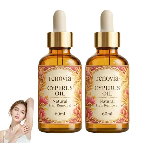 Vista 8 de Renovia Cyperus Rotundus - Suero depilatorio para la piel, hidrata y calma, suaviza la piel, reduce el crecimiento del vello corporal, adecuado