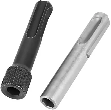 Vista 7 de Adaptador de zócalo para taladrar 3 unids SDS Plus adaptador de enchufe de acero 2 unids zócalo SDS extensión hexagonal accesorios de herramienta