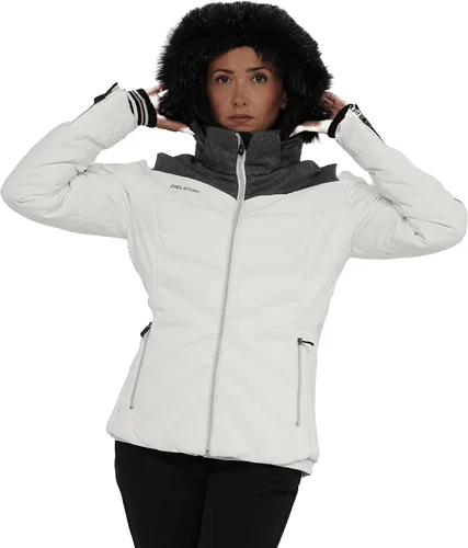 Vista 5 de DIEL SPORT FEMA - Chaqueta de plumón de esquí para mujer, impermeable, cálida, con capucha, abrigo de nieve aislado