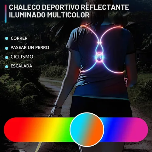 Vista 2 de Luces de Correr para Corredores, Chaleco Reflectante para Correr, Equipo Reflectante para Correr, Chaleco para Caminar Reflectante para Mujeres