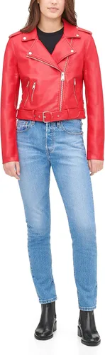 Vista 3 de Levi's Women's Belted Faux Leather Moto Jacket (Regular & Plus Size)