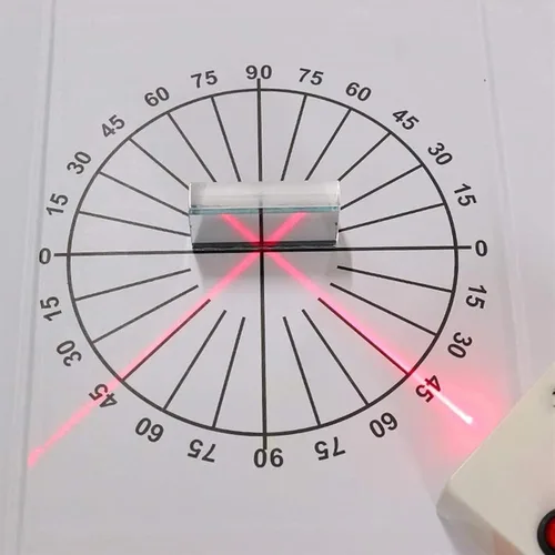 Vista 4 de Physics Optical Experiment Set Multifunction Reflector Refraction Triangular Prism Convex Lens Optical Concave Convex Lens Prism Set Physical