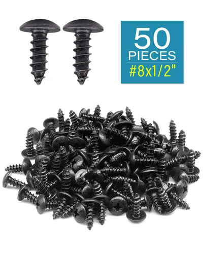 Vista 2 de 50 tornillos de madera Phillips #8 x 1/2 pulgada con revestimiento de óxido negro por IMSCREWS