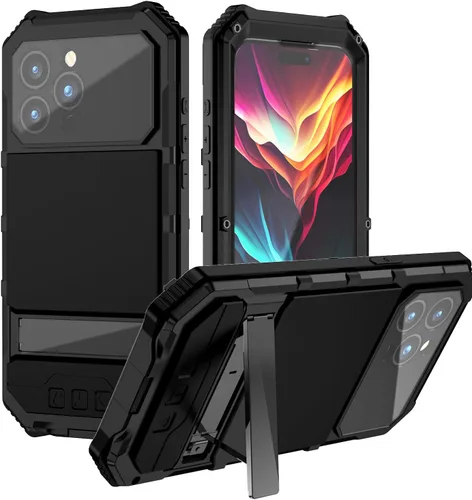 Vista 7 de Lunivop Compatible con iPhone 15 Pro Max Funda Protección Resistente a Prueba de Polvo Protector de Pantalla Integrado Soporte Resistente 360 Cuerpo