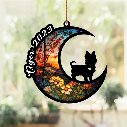 Vista 24 de Atrapasoles conmemorativo para perros, regalo de condolencia de perro de la pérdida del bulldog americano, regalos conmemorativos para los amantes