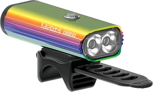 Vista 2 de LEZYNE Lite Drive - Luz delantera LED blanca resistente al agua IPX7 recargable por USB, con múltiples modos sólidos y de flash, correa de montaje