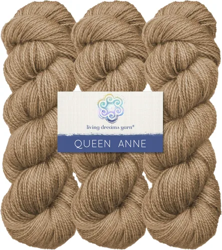 Vista 27 de Living Dreams Queen Anne LACE - Ovillo de lana 100% suave y lujosamente suave, color azul Arándano
